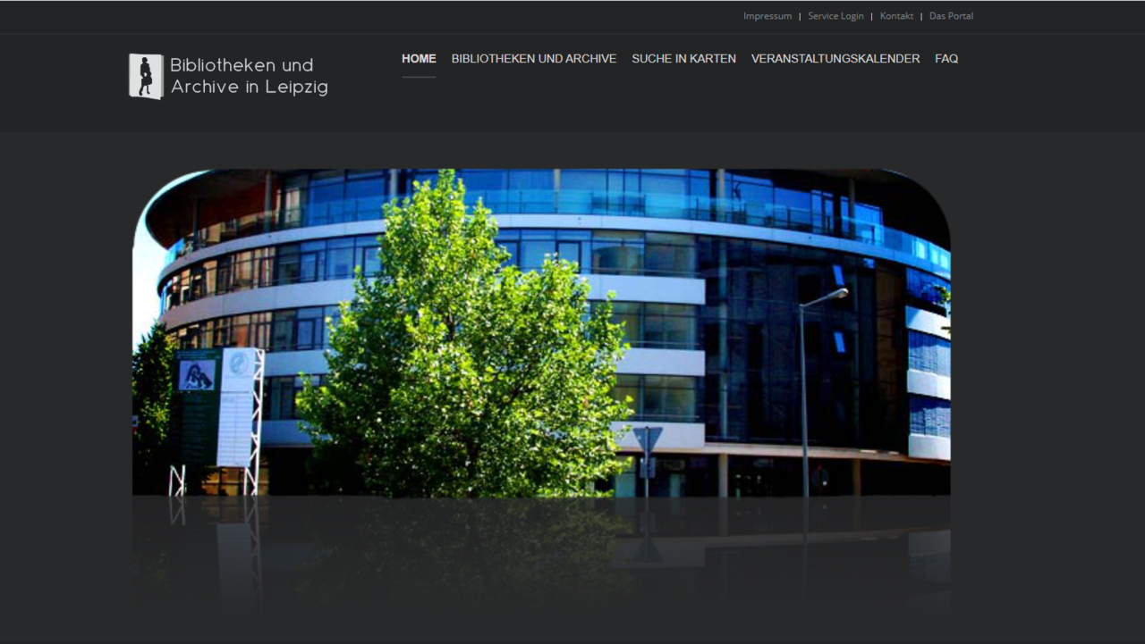 Screenshot der Website 'Bibliotheken-Leipzig.de'