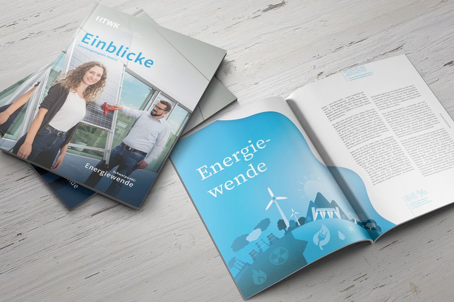 Mehrere Ausgaben des HTWK-Forschungsmagazins "Einblicke".