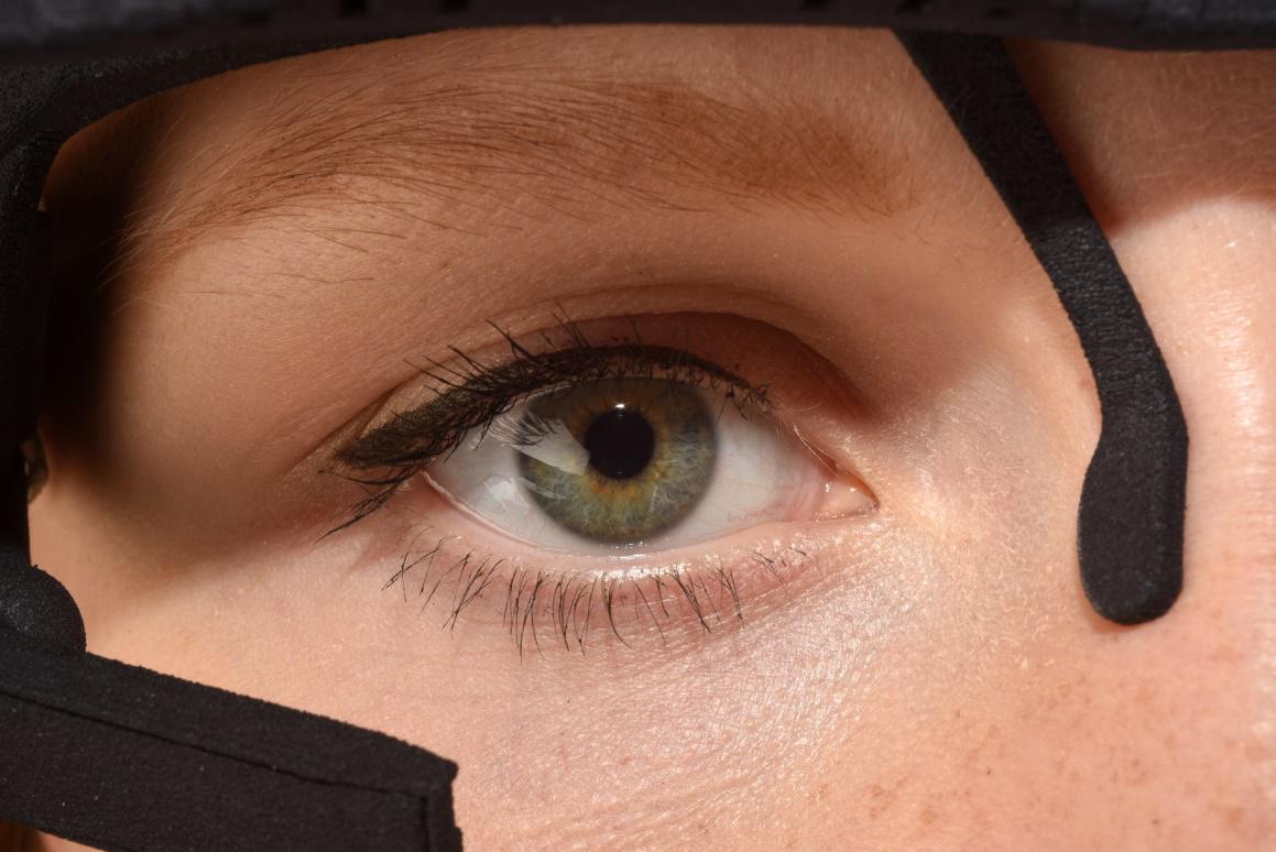 head-mounted Eyetracker Detailaufnahme eines head-mounted Eyetrackers
